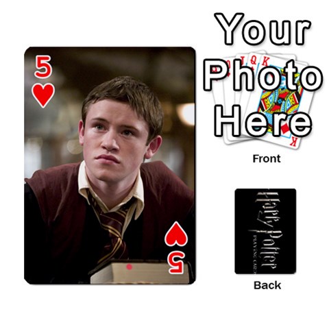 Harry Potter Playing Cards By Mark C Petzold Front - Heart5