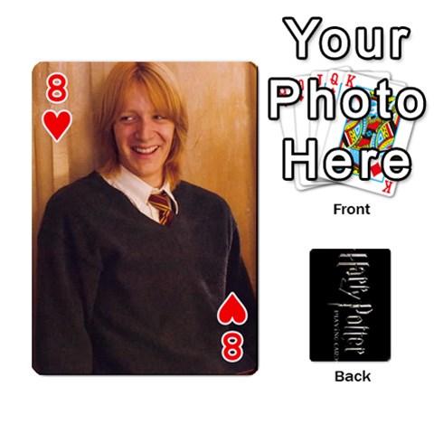 Harry Potter Playing Cards By Mark C Petzold Front - Heart8