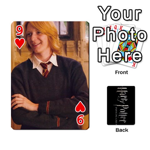 Harry Potter Playing Cards By Mark C Petzold Front - Heart9