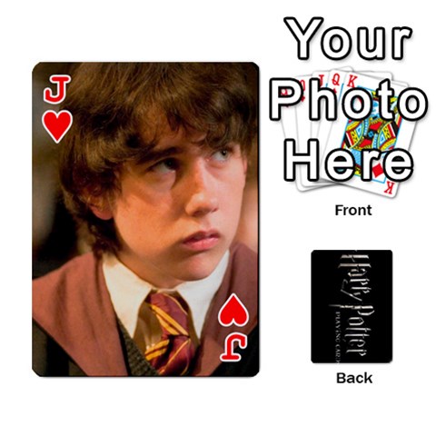 Jack Harry Potter Playing Cards By Mark C Petzold Front - HeartJ