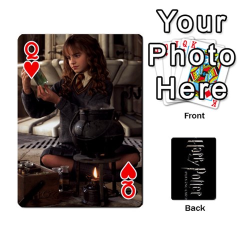 Queen Harry Potter Playing Cards By Mark C Petzold Front - HeartQ