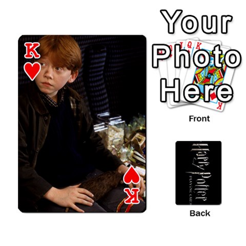 King Harry Potter Playing Cards By Mark C Petzold Front - HeartK