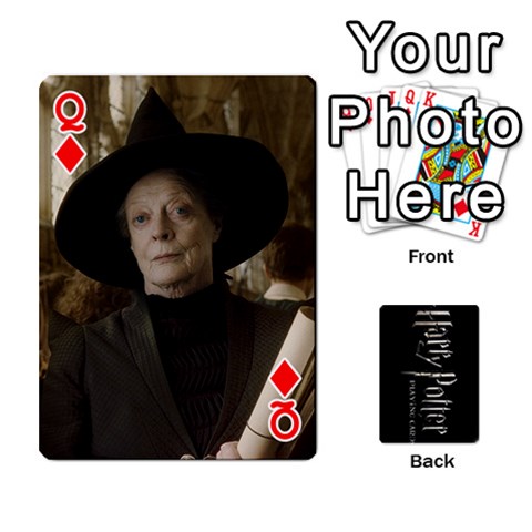 Queen Harry Potter Playing Cards By Mark C Petzold Front - DiamondQ