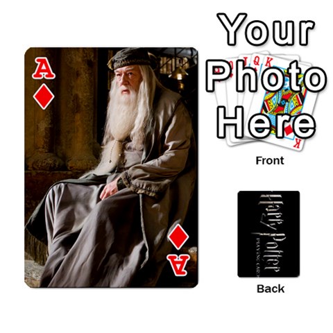 Ace Harry Potter Playing Cards By Mark C Petzold Front - DiamondA