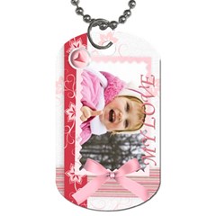 Pink Tag - Dog Tag (One Side)