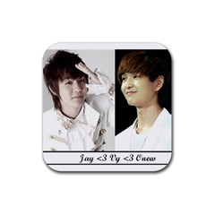 JAY AND ONEW :P - Rubber Coaster (Square)