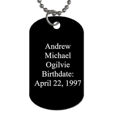 Andrew Dog Tag By Sharon Back