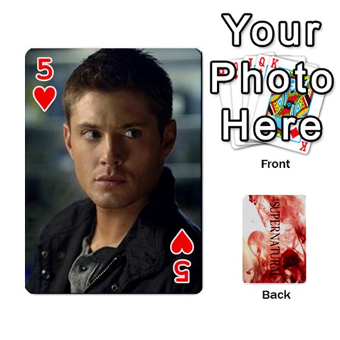 Supernatural Playing Cards By Leigh Front - Heart5