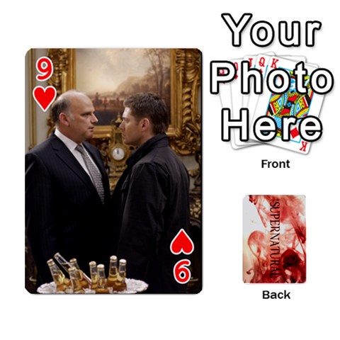 Supernatural Playing Cards By Leigh Front - Heart9