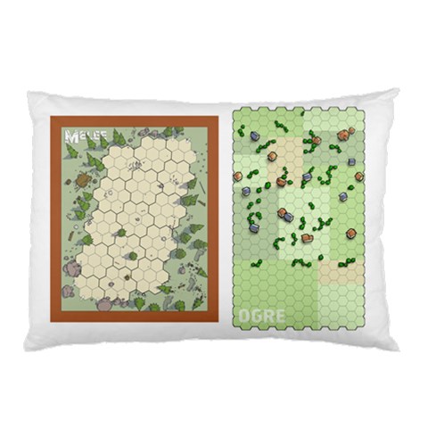 Melee & Ogre Maps By Mathieu Perreault 26.62 x18.9  Pillow Case