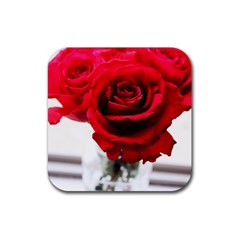 Roses coaster - Rubber Coaster (Square)