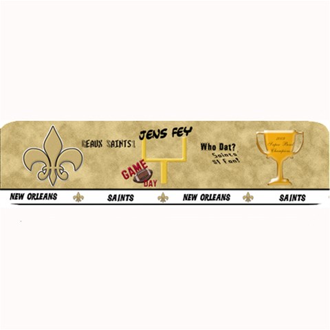 Saints Bar Mat By Vickey Davidson 32 x8.5  Bar Mat