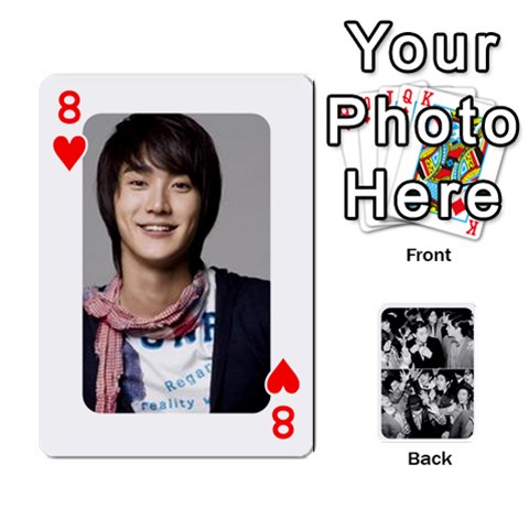 Suju Playing Cards By Mia Story Front - Heart8