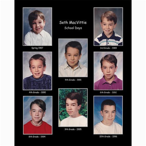 Seth School Days Collage By Debra Macv 10 x8  Print - 1