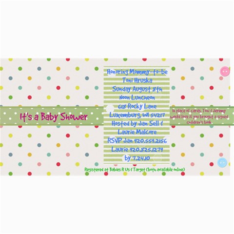 Toni Shower By Kerry Englebert 8 x4  Photo Card - 7