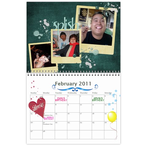 My 18m Calendar By Jem Feb 2011