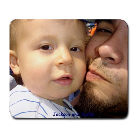 Jackson And Daddy By Debra Montes 9.25 x7.75  Mousepad - 1