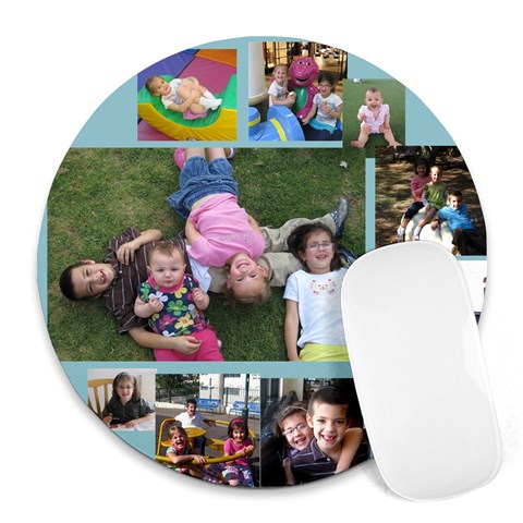 Mouse Collage By Dena Freedman 8 x8  Round Mousepad - 1