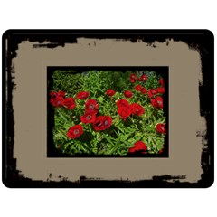 Fleece 2 poppies (4 styles) - Fleece Blanket (Large)