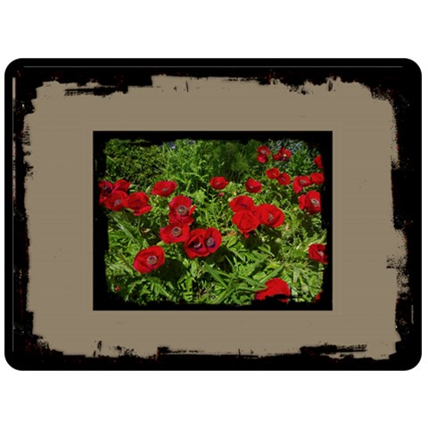 Fleece 2 Poppies By Catvinnat 80 x60  Blanket Front