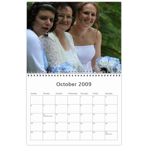 Wedding Calender By Lisa Oct 2009