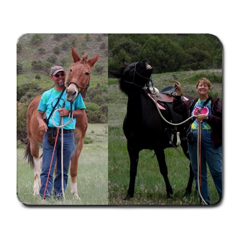 Mule Mousepad By Christina Blue 9.25 x7.75  Mousepad - 1