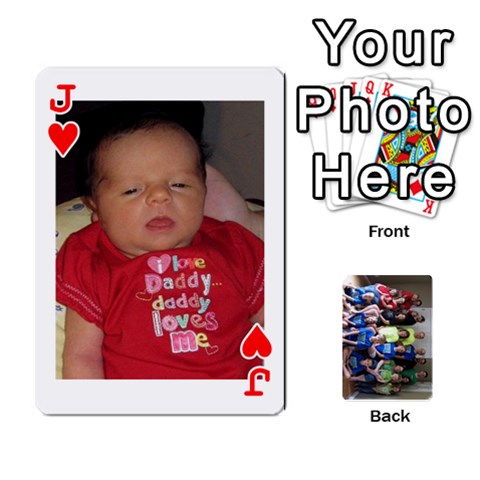 Jack Grandkids Playing Cards By Kathy Rayhons Front - HeartJ