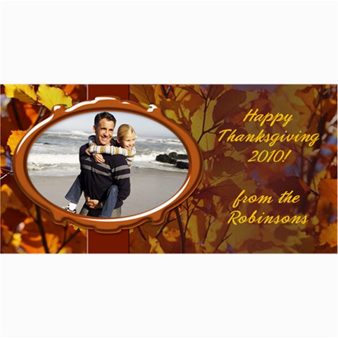 Personalized Thanksgiving Photo Cards By Angela 8 x4  Photo Card - 1