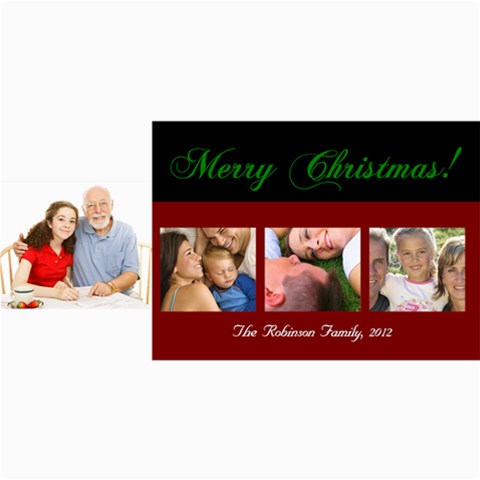 Merry Christmas 4 Photos Cards By Angela 8 x4  Photo Card - 3