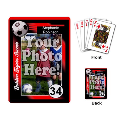 Custom Soccer Trading Cards, Photo Playing Cards By Angela Back