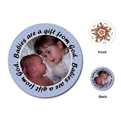 Round Baby Boy Quote Playing Cards