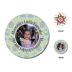 Round Cupcake Quote Playing Cards