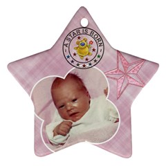 Baby Girl Ornament - Star Ornament (Two Sides)