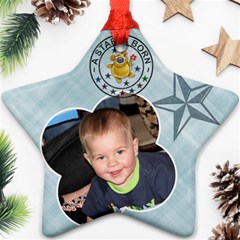 Baby Boy Ornament - Star Ornament (Two Sides)