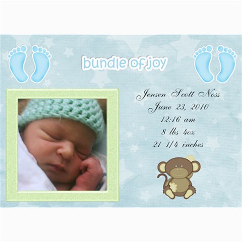 Jensens Birth Annoucements By Jamey 7 x5  Photo Card - 10