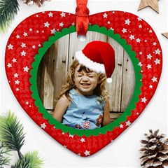 Santa Hat Heart Ornament