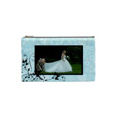 Bridal Cosmetic Bag blue - Cosmetic Bag (Small)
