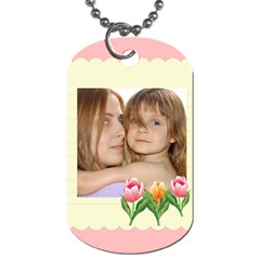 Flower tag - Dog Tag (Two Sides)