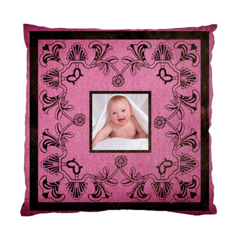 Pink Art Nuveau Cushion By Catvinnat Front