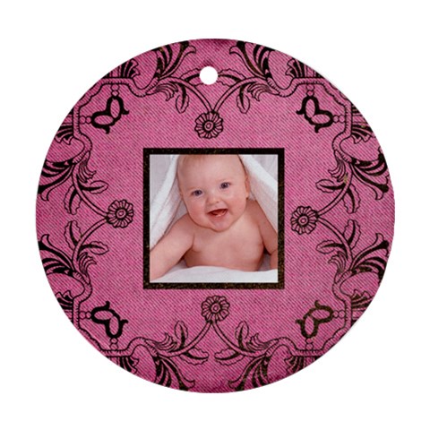 Pink Art Nuveau Ornament By Catvinnat Back