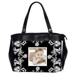 Art Nouveau Black & White \oversized Office Bag