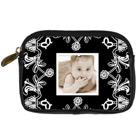 Art Nouveau Black & White Digitalcamera Case By Catvinnat Front