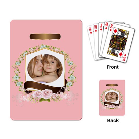 Pink Playing Card By Wood Johnson Back