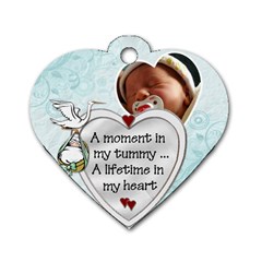 Mom Dog Tag - Dog Tag Heart (One Side)