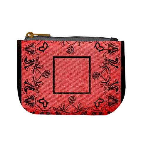 Art Nouveau Red Mini Coin Purse By Catvinnat Front