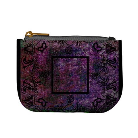 Art Nouveau Deep Purple Mini Coin Purse By Catvinnat Front