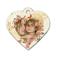 Love tag - Dog Tag Heart (One Side)