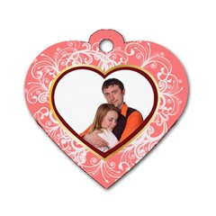 Love tag - Dog Tag Heart (One Side)