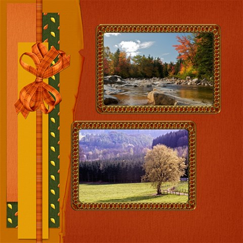 Autumn Frolic Layout 2 By Diann 12 x12  Scrapbook Page - 1