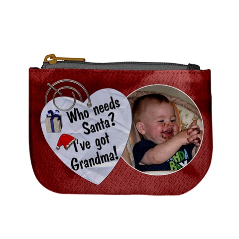 Grandma s Christmas Mini Coin Purse By Lil Front